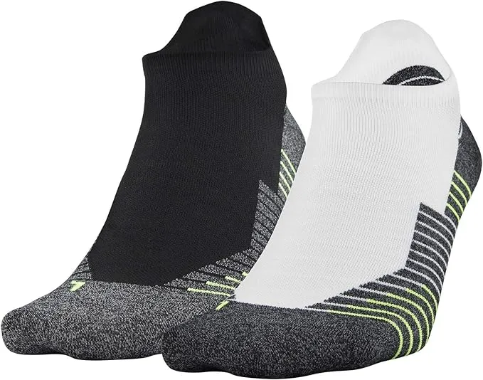 Under Armour No Show Performance Socks Black 1 Pair Size 4-8 Mens AC8