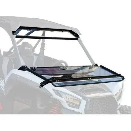 SuperATV Vented Front Glass Windshield with Windshield Wiper for 2020+ Kawasaki Teryx KRX 1000 | 2023+ Teryx KRX 4 1000 | DOT Approved Laminated Safety Glass Windshield | Scratch Resistant