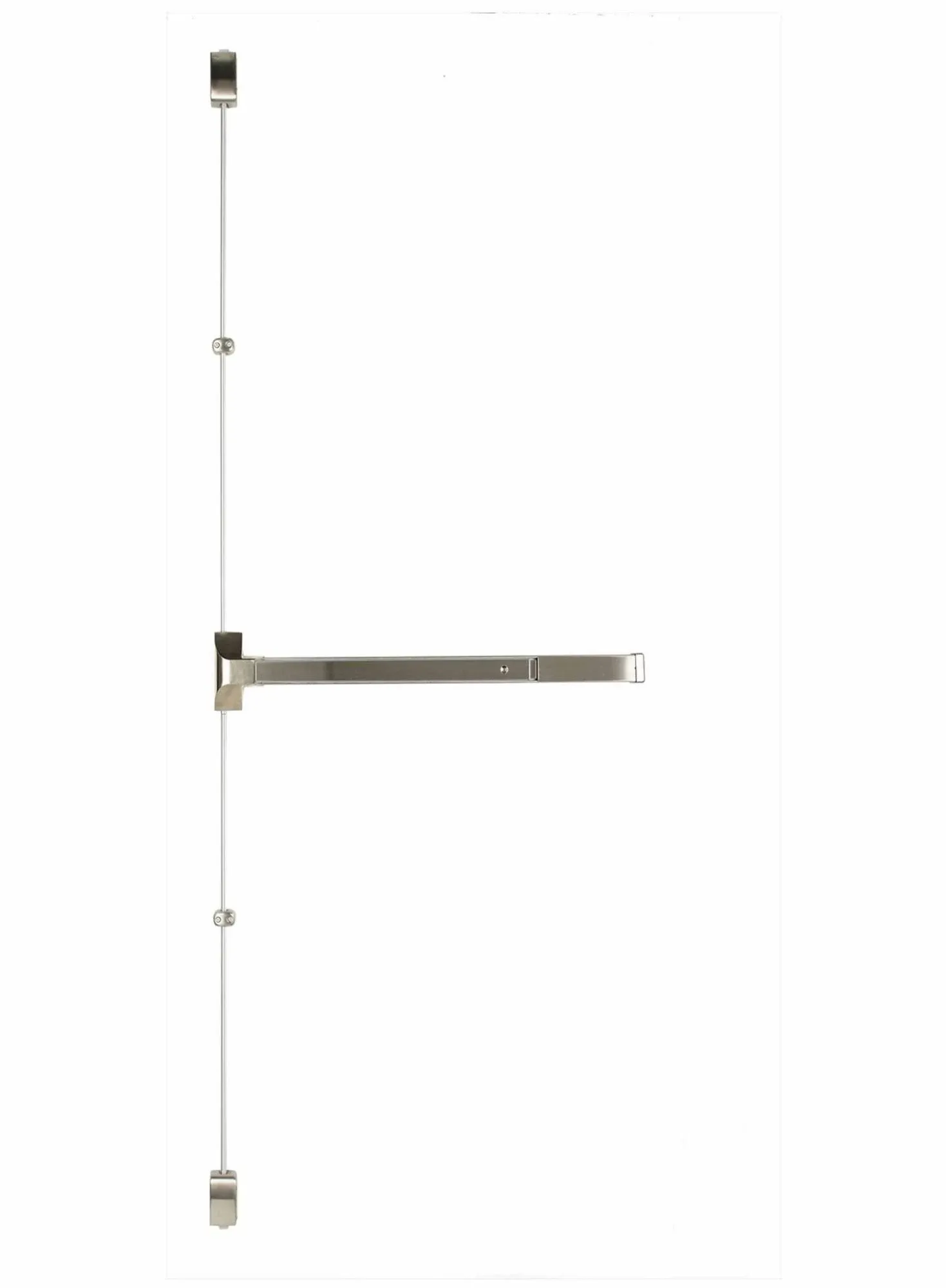 Copper Creek Commercial Industrial Style Vertical Rod Exit Device, Silver