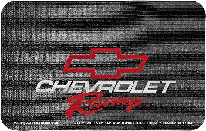 Fender Gripper Fender Cover with Chevrolet Racing Logo | Officially Licensed by General Motors | Universal Fit | Standard Size 22" X 34" | FG2007, Black with Colored LogoFender Gripper Fender Cover with Chevrolet Racing Logo | Officially Licensed by Gene