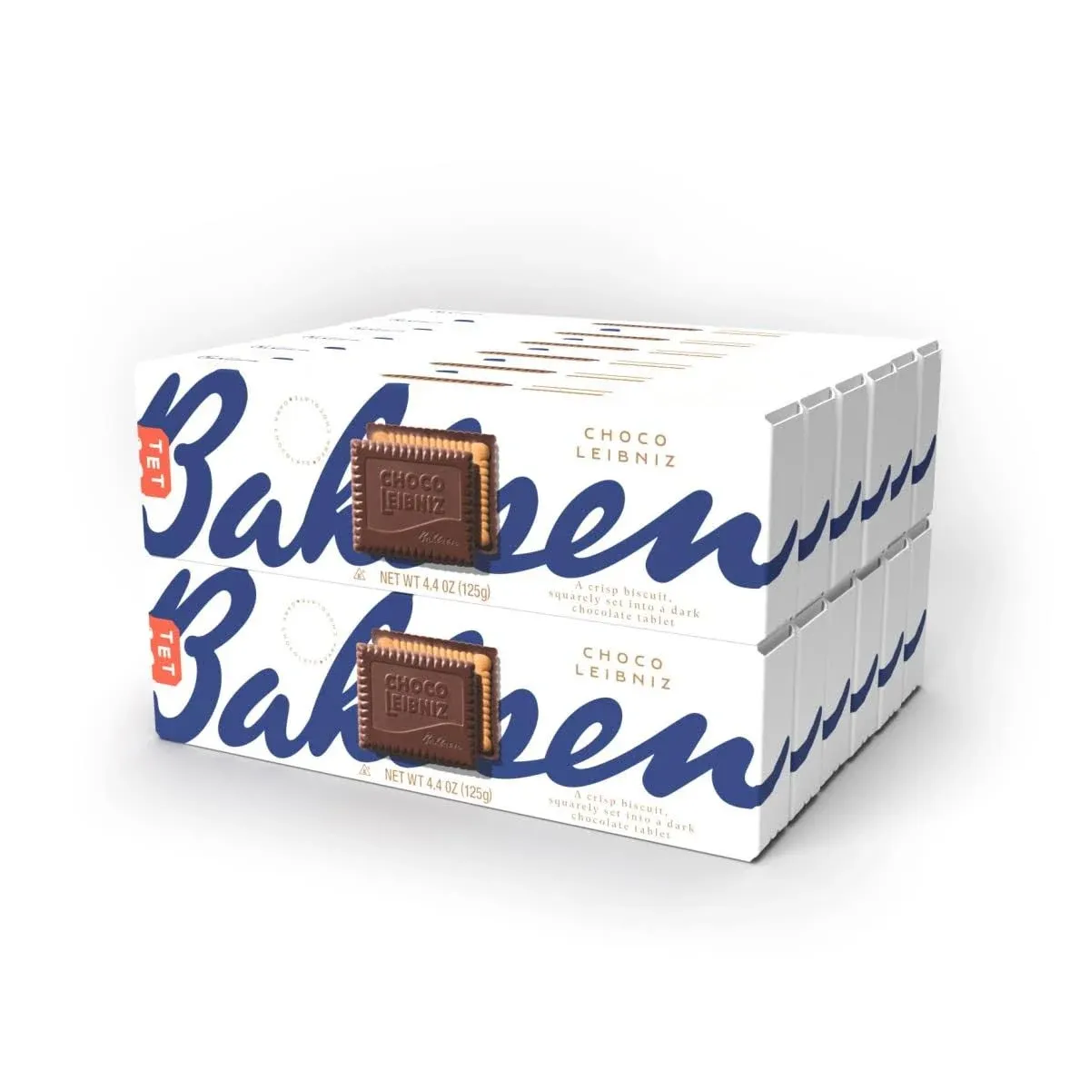 Bahlsen Choco Leibniz Dark Cookies (3 boxes) - Leibniz Butter Biscuits topped with a thick layer of German Chocolate - 4.4 oz boxes