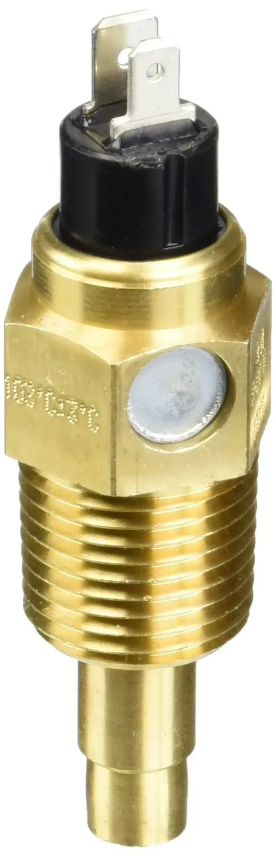 250°F Gauge Temperature Sender - 1/2"-14 NPTF Thread, Standard Ground, 0.250" & 0.187" Spade Connector, 803/1/25 Ref