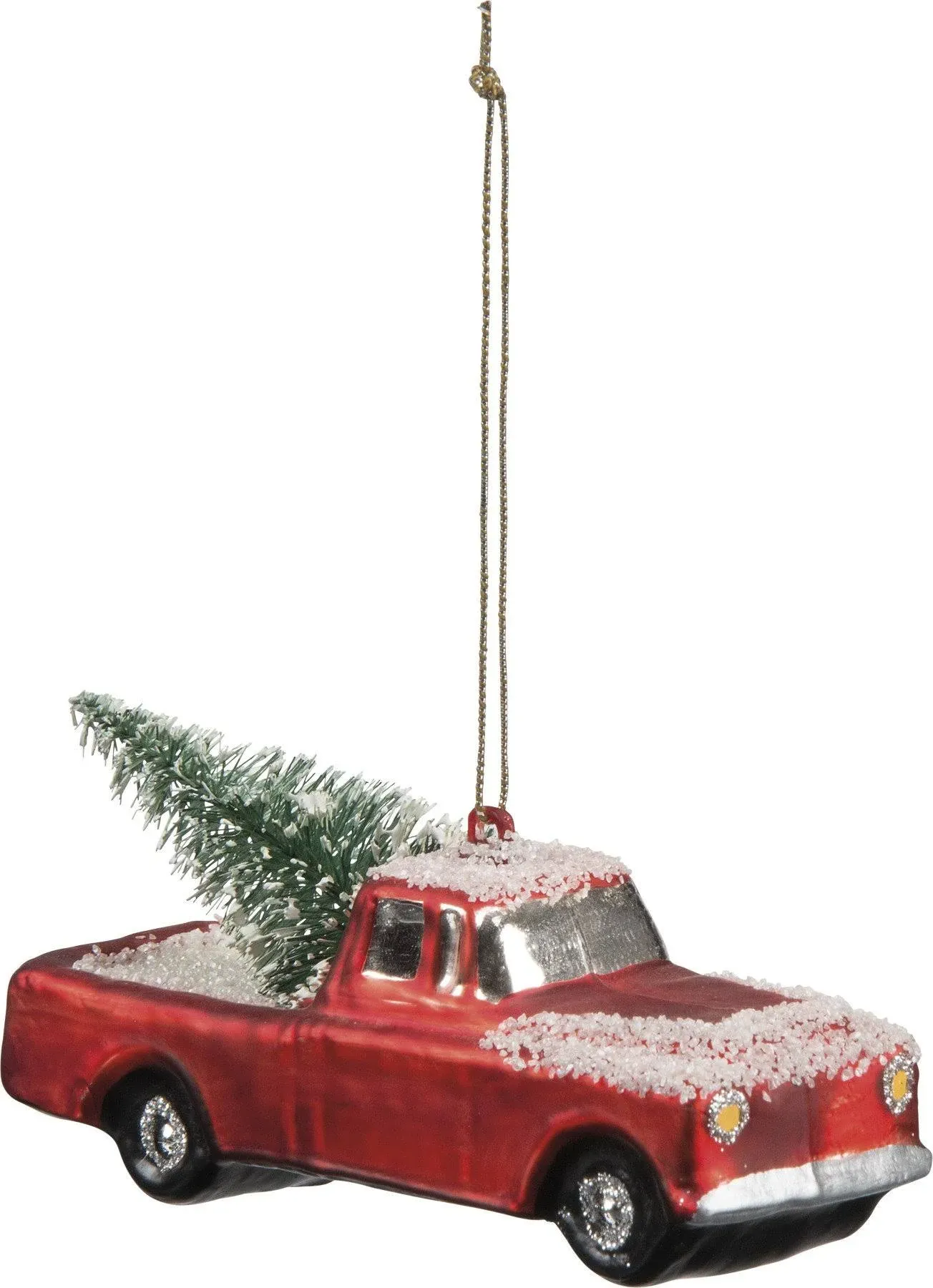 Primitives by Kathy Small Truck Glass Ornament