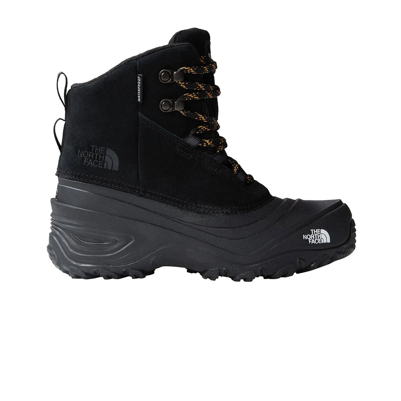 The North Face Chilkat V Lace Waterproof Boots - Youth 6 Almond Butter - Tnf Black