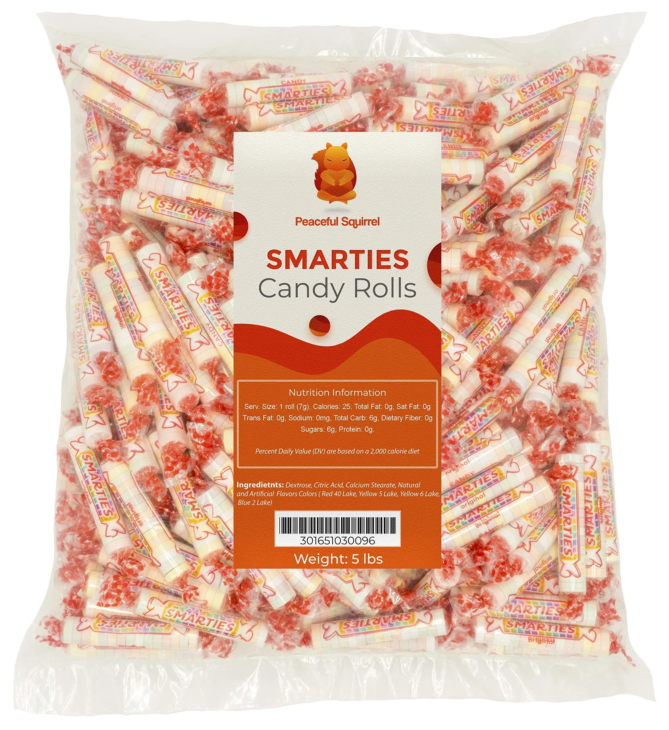 Peaceful Squirrel Smarties, Classic Candy Bulk Rolls, Original, Gluten-Free ...