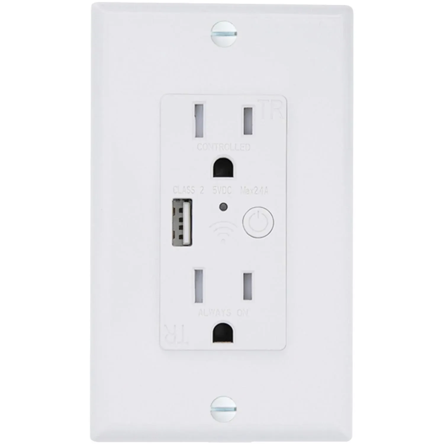 Energizer Smart In-Wall Outlet with USB Port