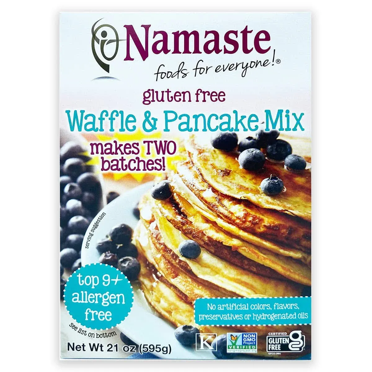 Namaste Foods Gluten Free Waffle & Pancake Mix, 21 oz (Pack of 6)