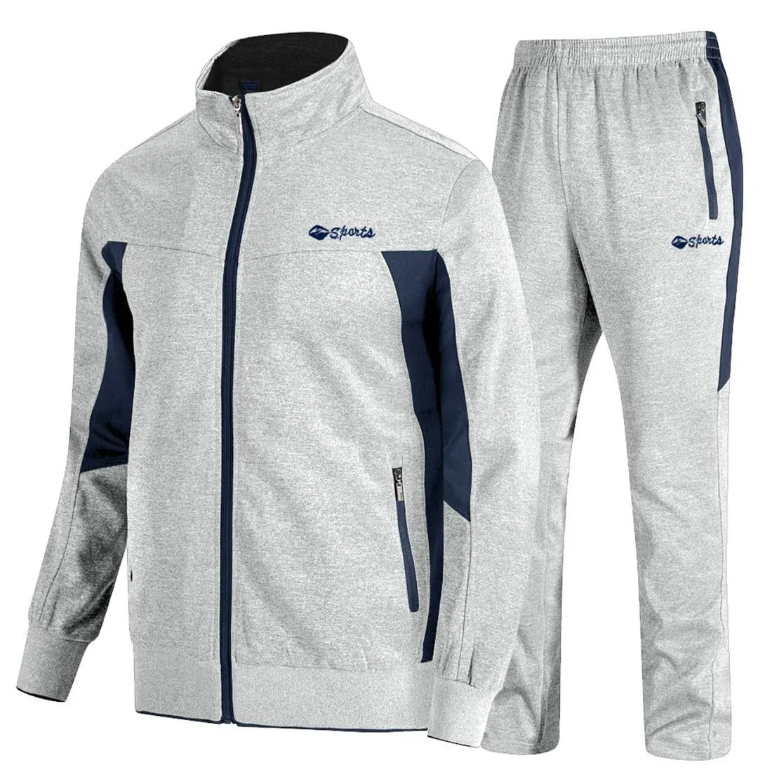 TBMPOY Men's Tracksuit Athletic Sports Casual Full Zip Sweatsuit