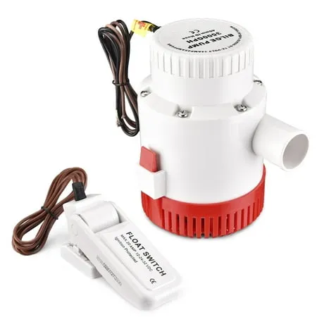 Yescom Boat Bilge Water Pump 3500GPH 12V Submersible Electric Marine Plumbing with Float Switch for Fishing Boat Yacht Cruise Ship Pond Pool