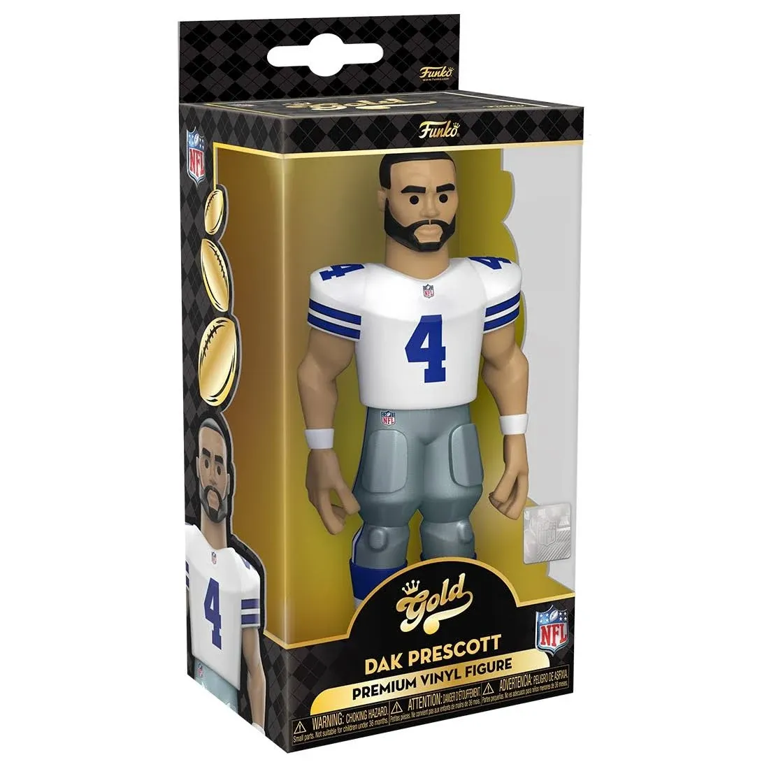 NFL Cowboys Dak Prescott (Home Uniform) 5-Inch Vinyl Gold Figure