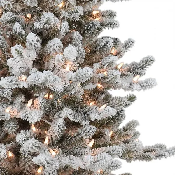 Puleo International 7.5' Pre-Lit Slim Royal Majestic Douglas Spruce Artificial Christmas Tree