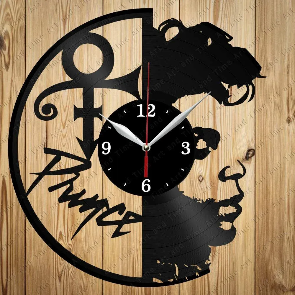 Prince Vinyl Record Wall Clock Decor Fan Art Original Gift Handmade 1550