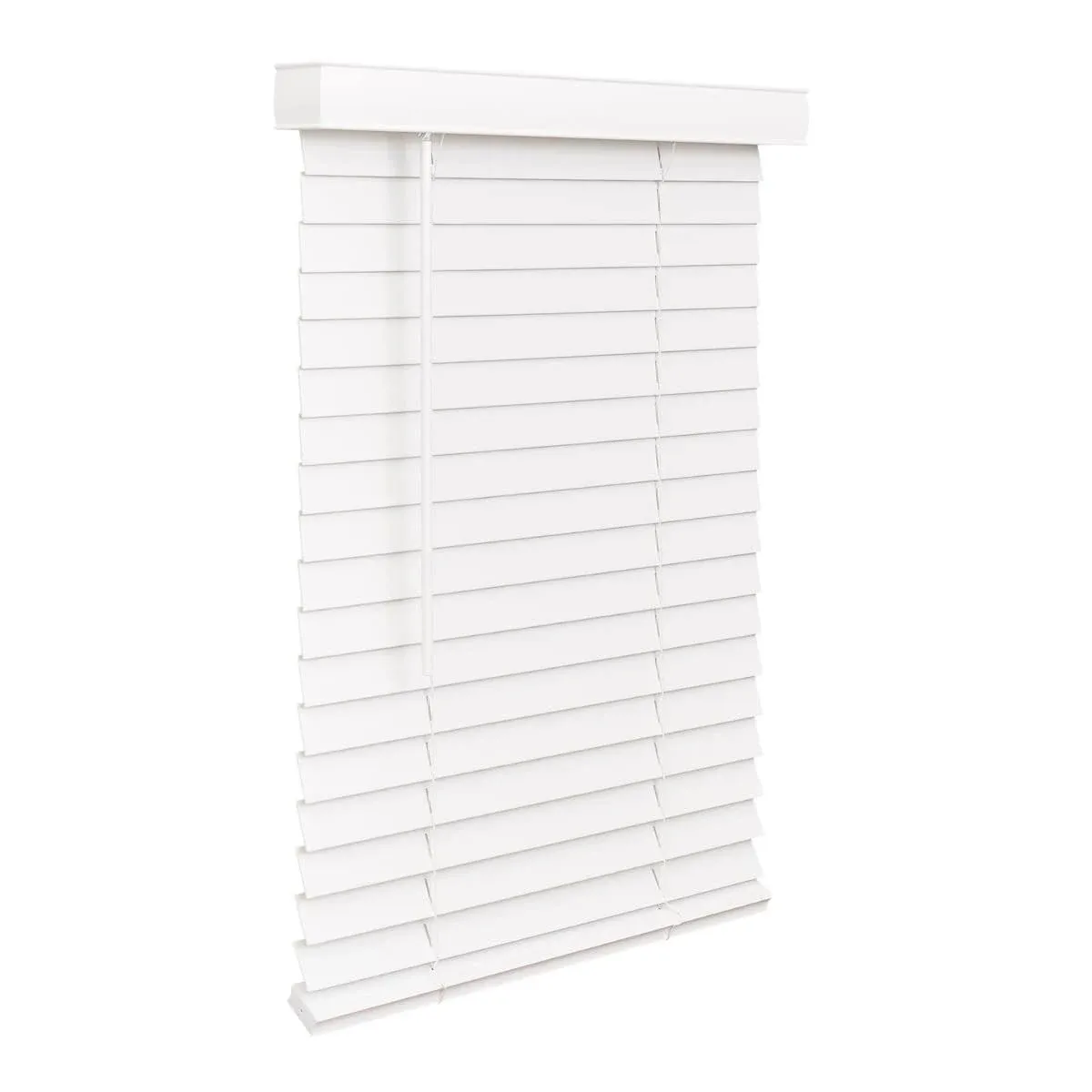 Lotus & Windoware Cordless 2" Faux Wood Room Darkening Horizontal Blind, 17" W x 36" L, Smooth, Snow White