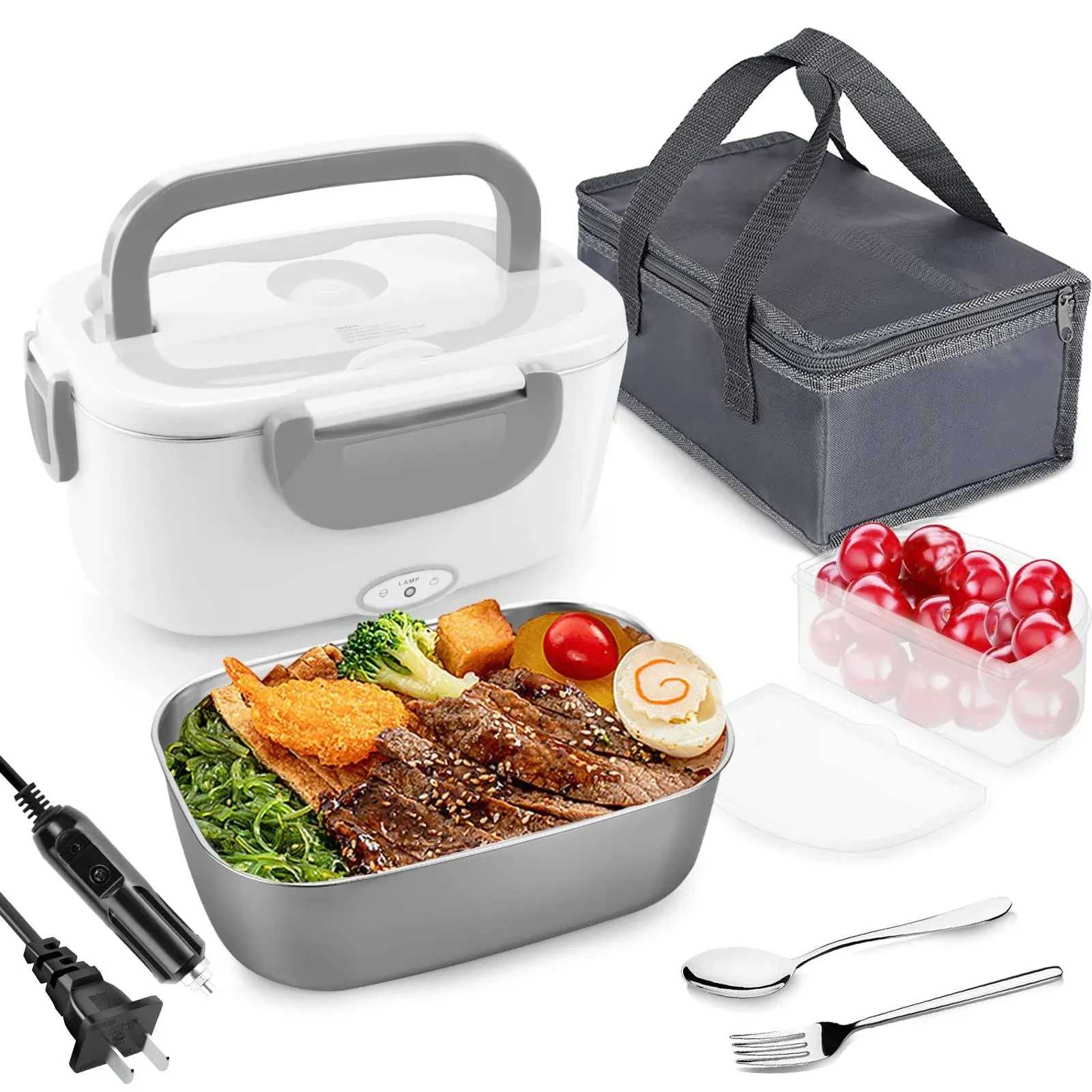 FVW Electric Lunch Box Food Heater 3 in 1 Portable Food Warmer Lunch Box for ...