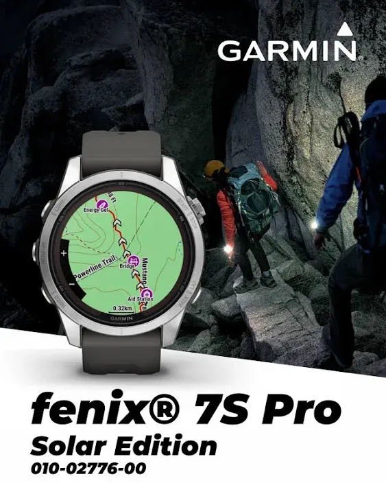 Garmin fēnix 7 Pro Solar, Multisport GPS Smartwatch, Built-in Flashlight, Solar Charging Capability, Black