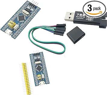 [initeq] STM32 ARM STM32F103C8T6 Blue Pill Minimum System Development Board with ST-Link V2 USB Programmer (2-Pack + ST-Link V2)