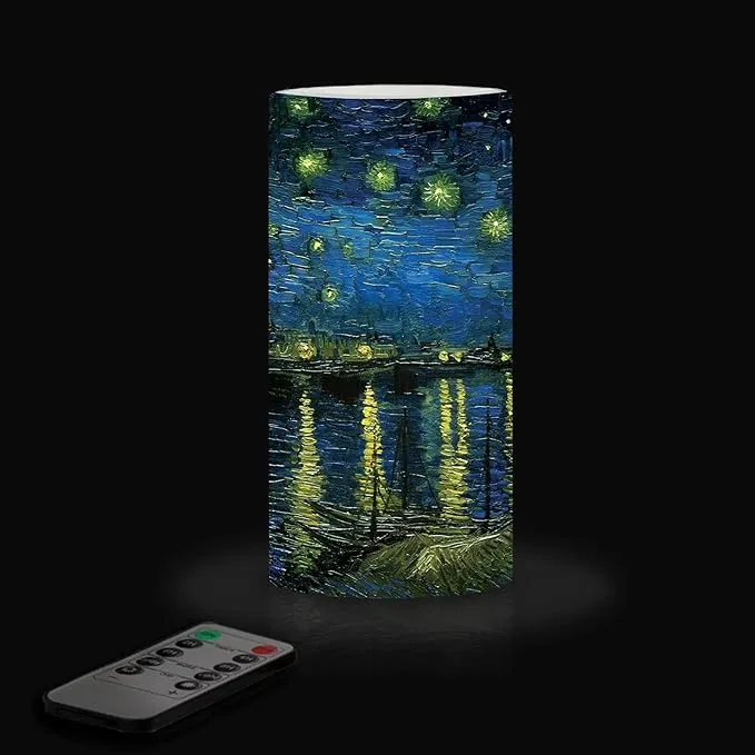 van Gogh Over the Rhone 6" LED Real Wax Candle with Remote