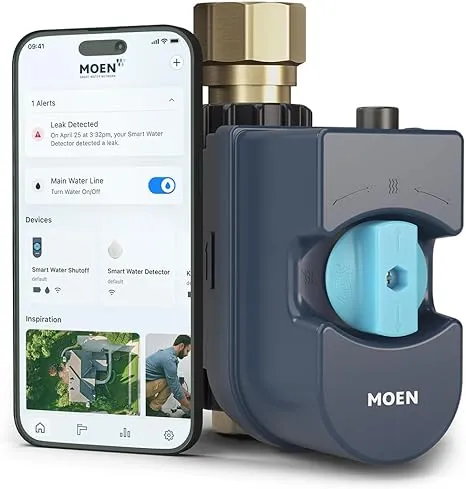 Moen 900-006 Flo Smart Water Monitor and Automatic Shutoff Sensor for 1-Inch Diameter Pipe