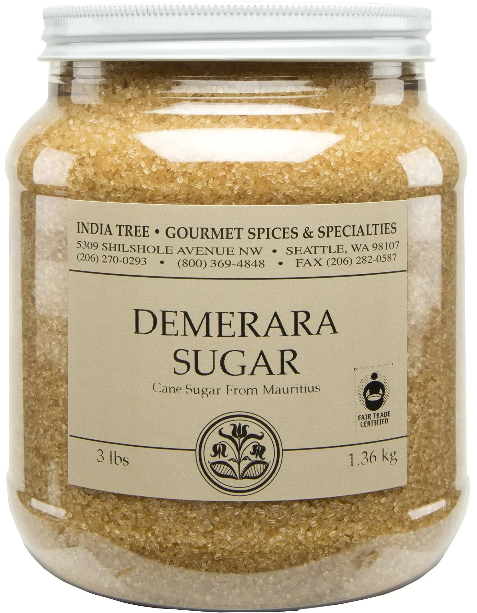 India Tree Demerara Sugar, 3 lb (Pack of 2)