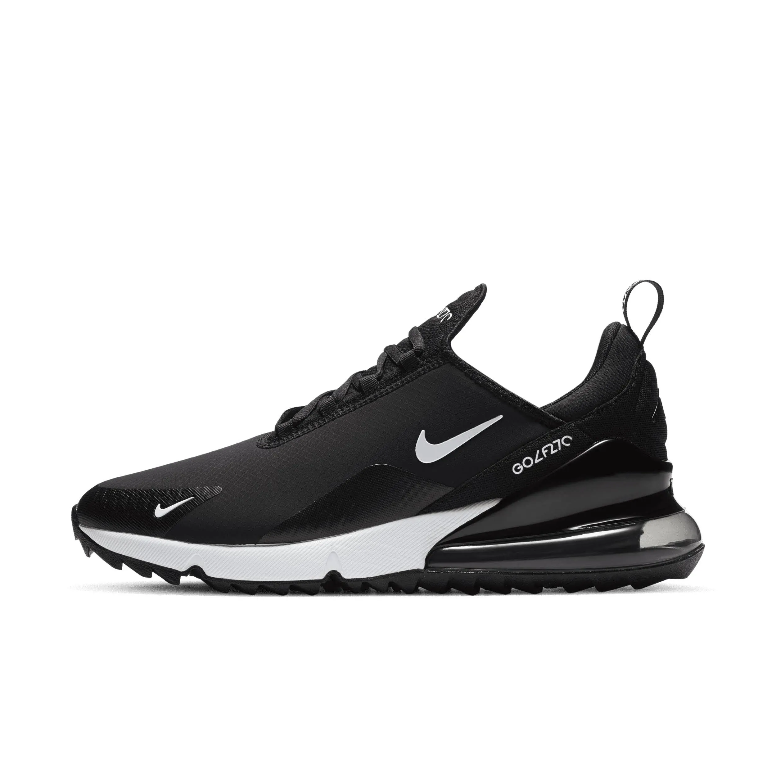 NIKE AIR MAX 270 G &#034;GOLF CLEAT&#034; BLACK-WHITE-HO<wbr/>T PUNCH SZ 9.5 CK6483 001