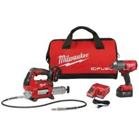 Milwaukee Tool | Milwaukee Cordless Impact Wrench: 18V, 1/2" Drive, 0 to 210 BPM - 1,400 ft-lb, 2 M18 RED LITHIUM Battery Included, Charger Included