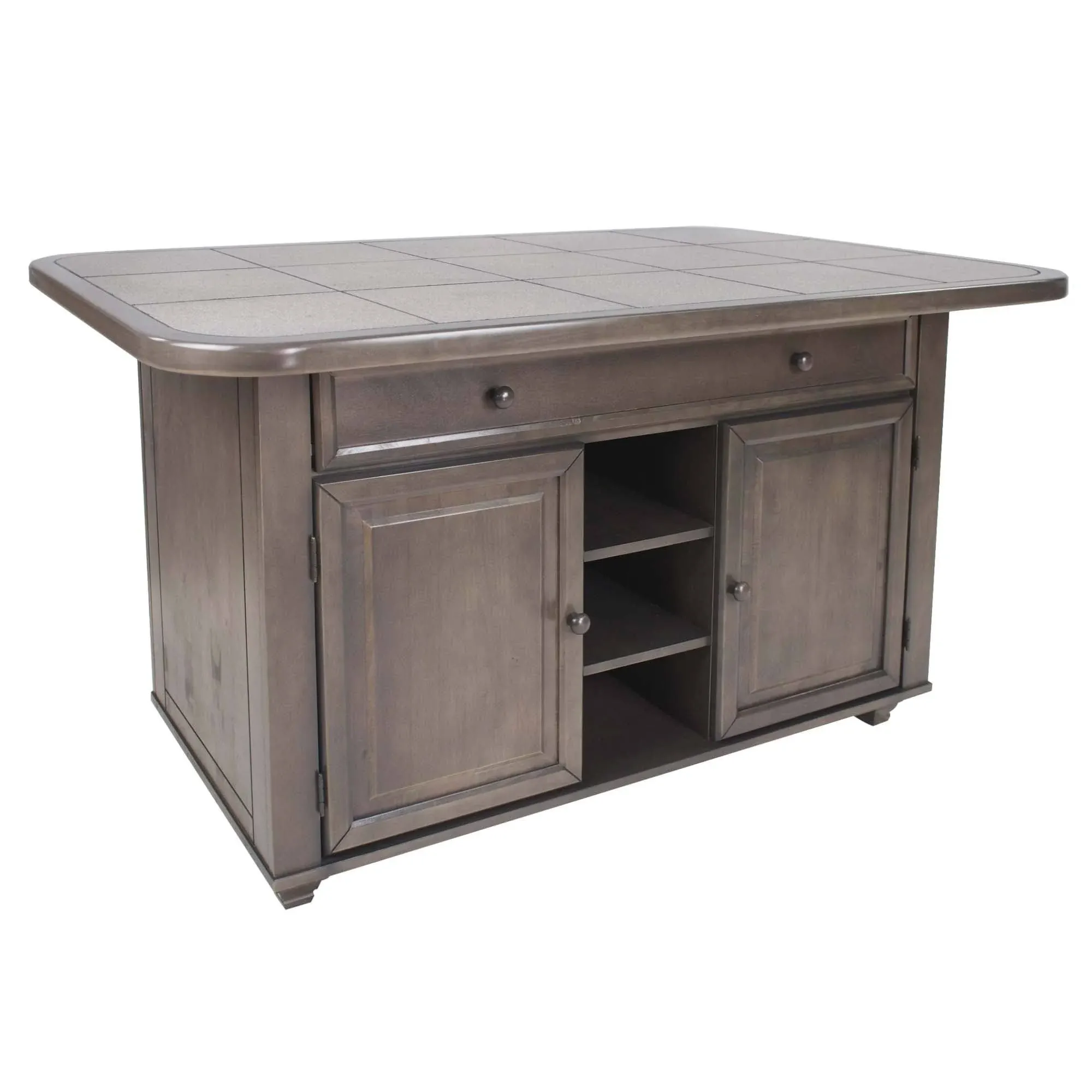 Sunset Trading Shades of Gray 3 Piece Kitchen Island Set