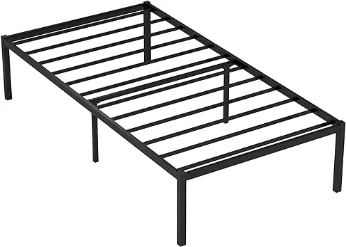 Twin Bed Frame 16 Inch Metal Platform Bed Frames No Box Spring Needed, Mattress 