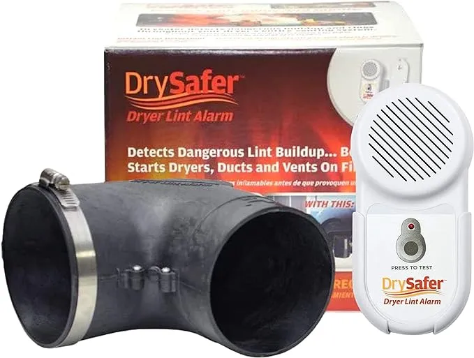 Dryer Lint Alarm Plus Patented System Alerts Users of Dangerous Lint Buildup That Can Cause Flammable Overheating. Helps Reduce Drying Time to Save Energy. Made in The USA