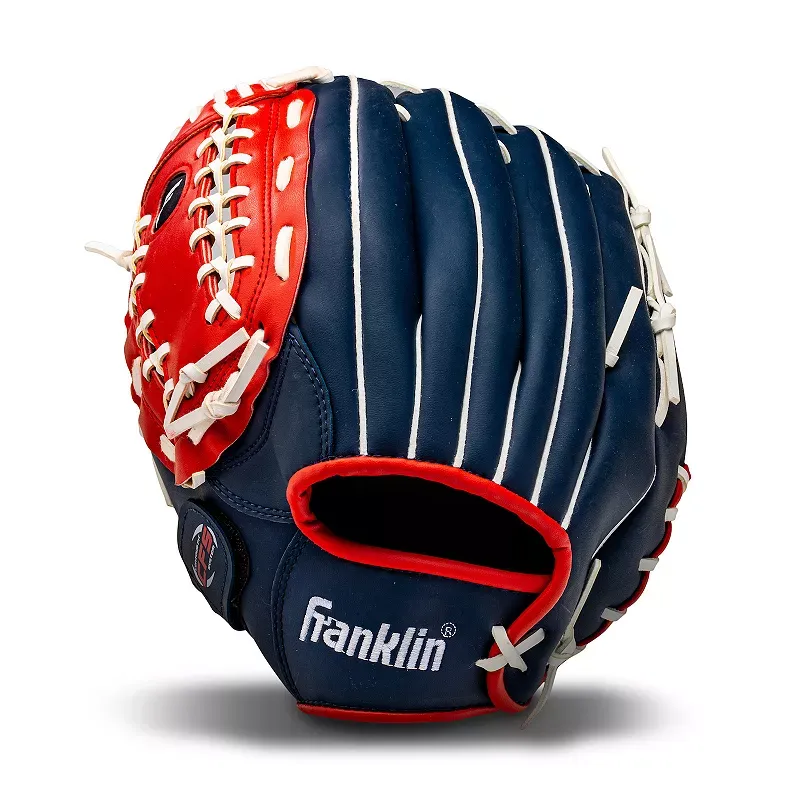 Franklin Sports Adult & Youth Field Master USA 12" Left Hand Throw Baseball & Softball Glove, Blue