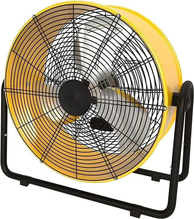 Simple Deluxe 20 inch Heavy Duty Metal Industrial Drum Fan, 3 Speed Floor Fan for Warehouse, Workshop, Factory and Basement