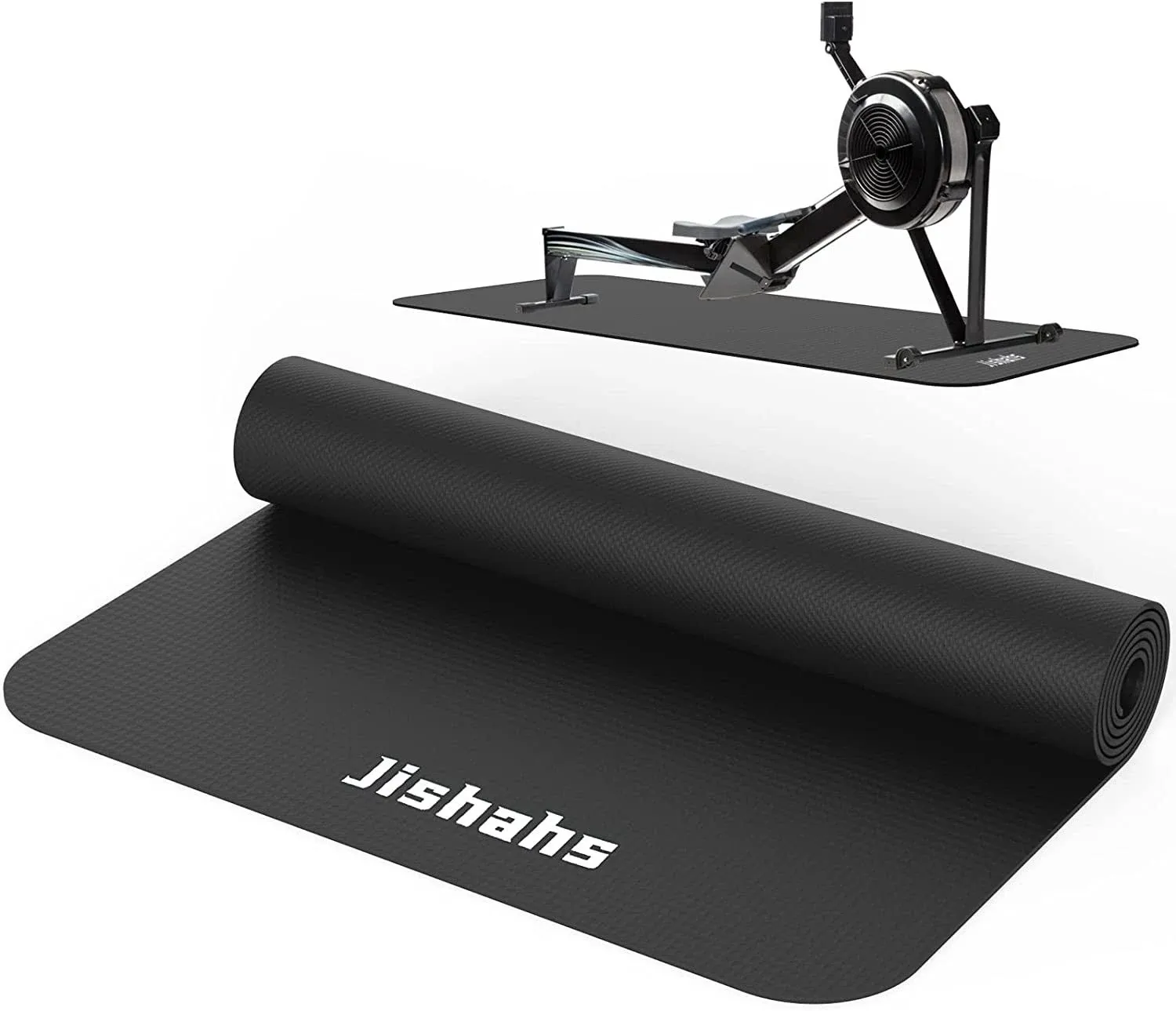 JISHAHS Universal Indoor Rowing Machine Mat- 85 x 23 ft Exercise Equipment Mat ...