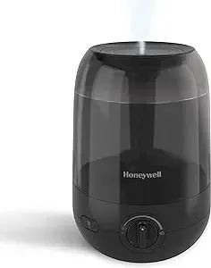 Honeywell Ultra Comfort Cool Mist Humidifier, No Filter, Easy to Fill and Clean, Cleaning Brush Included, Ultra Quiet, Use With Essential Oils for Extra Comfort, Black, HUL545B