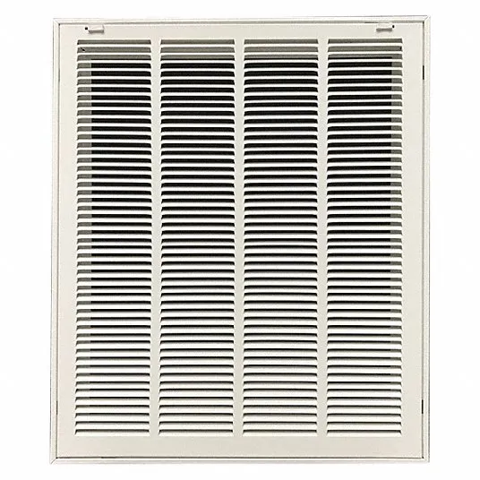 Filtered Return Air Grille,  20 X 25,  White,  Steel