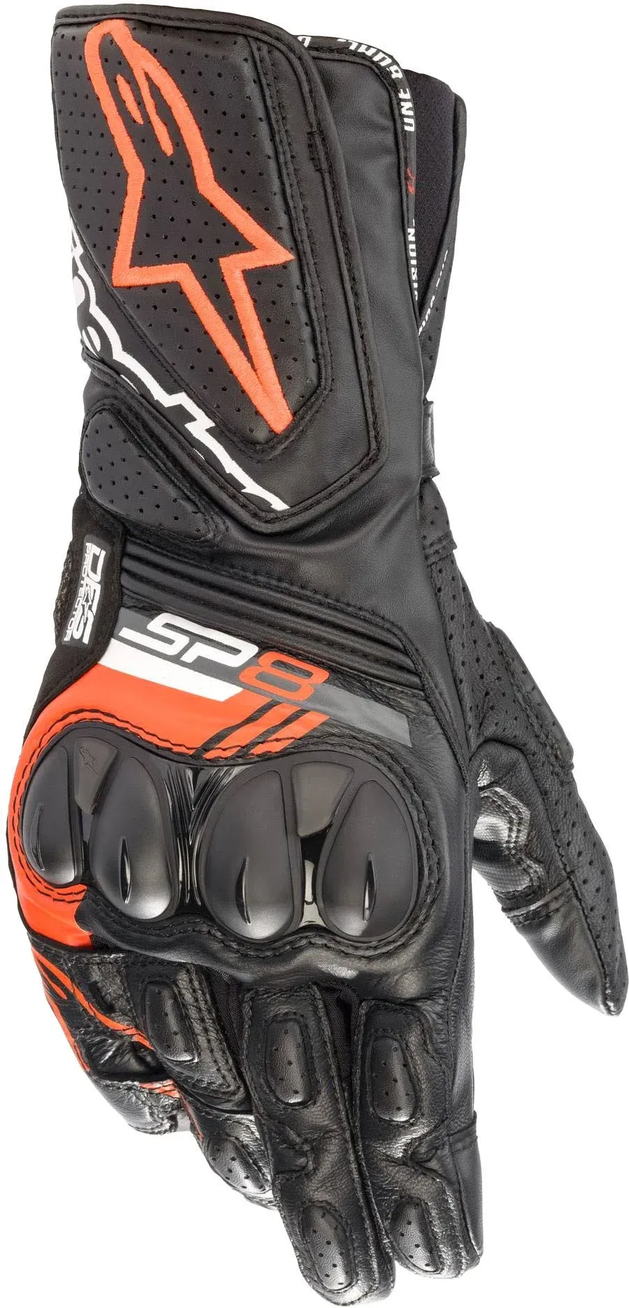 Alpinestars SP-8 V3 Gloves (X-Large) (Black/RED/Fluorescent Yellow)