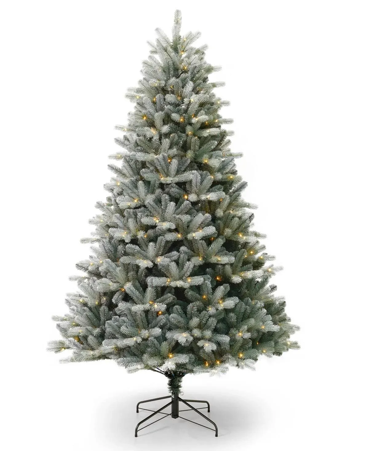 "Spruce 7.5' Pre-Lit PE Mixed PVC Tree with Metal Standing, 2450 Tips, 500 Warm LED, EZ-Connect, Remote, Storage Bag"