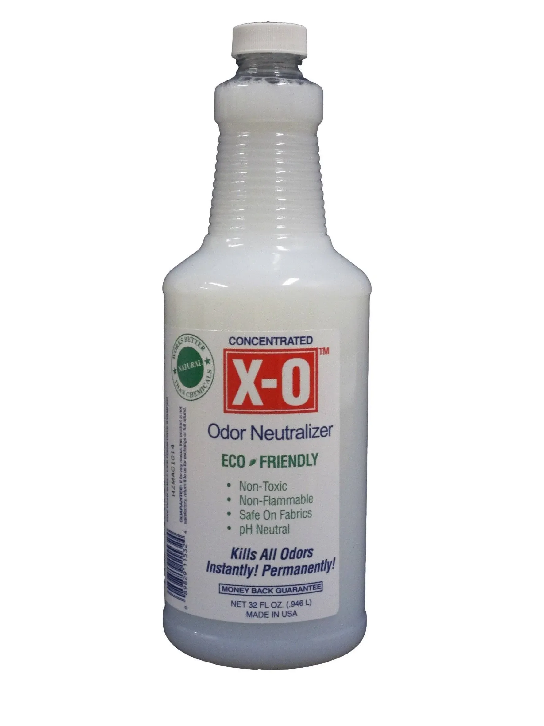 X-O Odor Neutralizer Cleaner Concentrate with Mild Cleaning Additive - Natural, Plant-Based Odor Eliminator Deodorizer, 32 oz