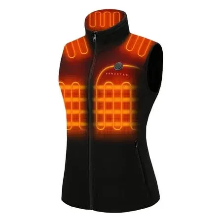 Venustas Women's Heated Fleece Vest with Battery Pack