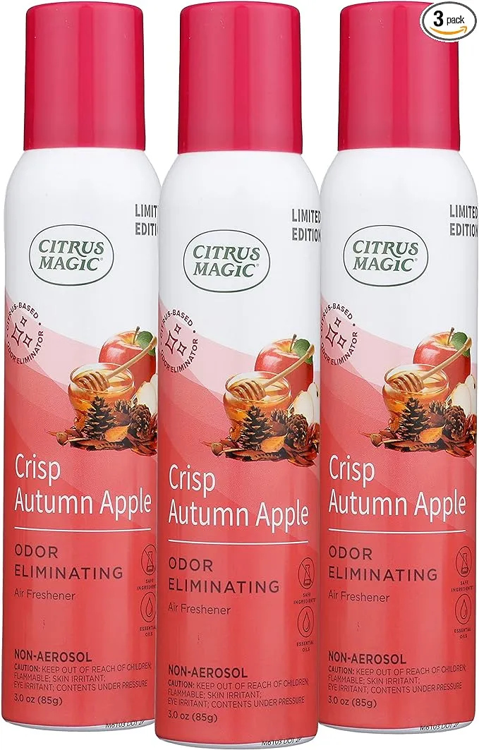 Citrus Magic Limited Edition Natural Odor Eliminating Air Freshener Spray, Crisp ...