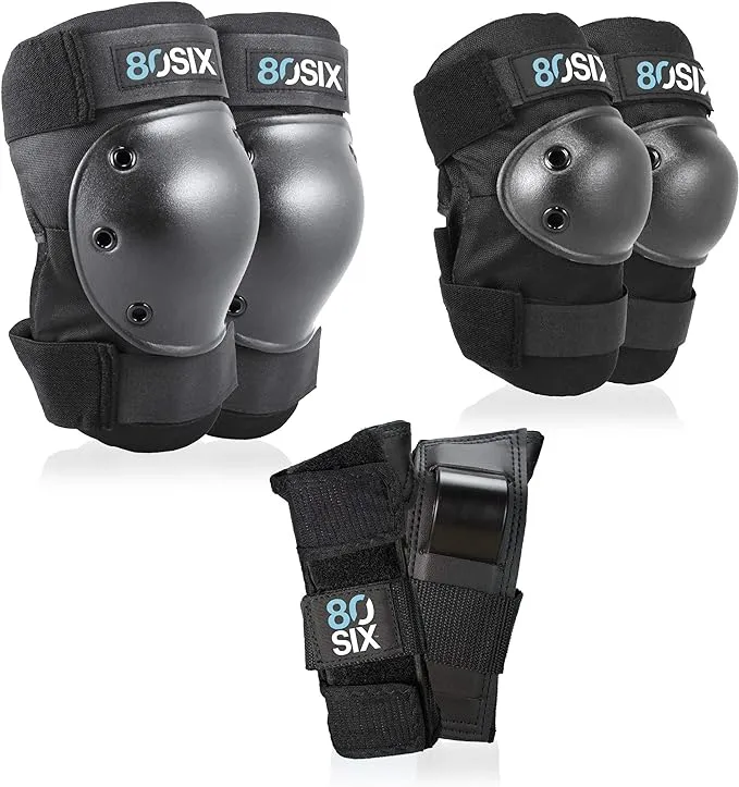 80Six Kids Multi-Sport Pad Set with Wristguards, Elbow Pads, and Knee Pads, Designed by Industry Leading Brand Triple 8