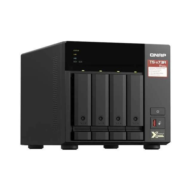 QNAP TS-473A NAS Tower Ethernet LAN Black V1500B