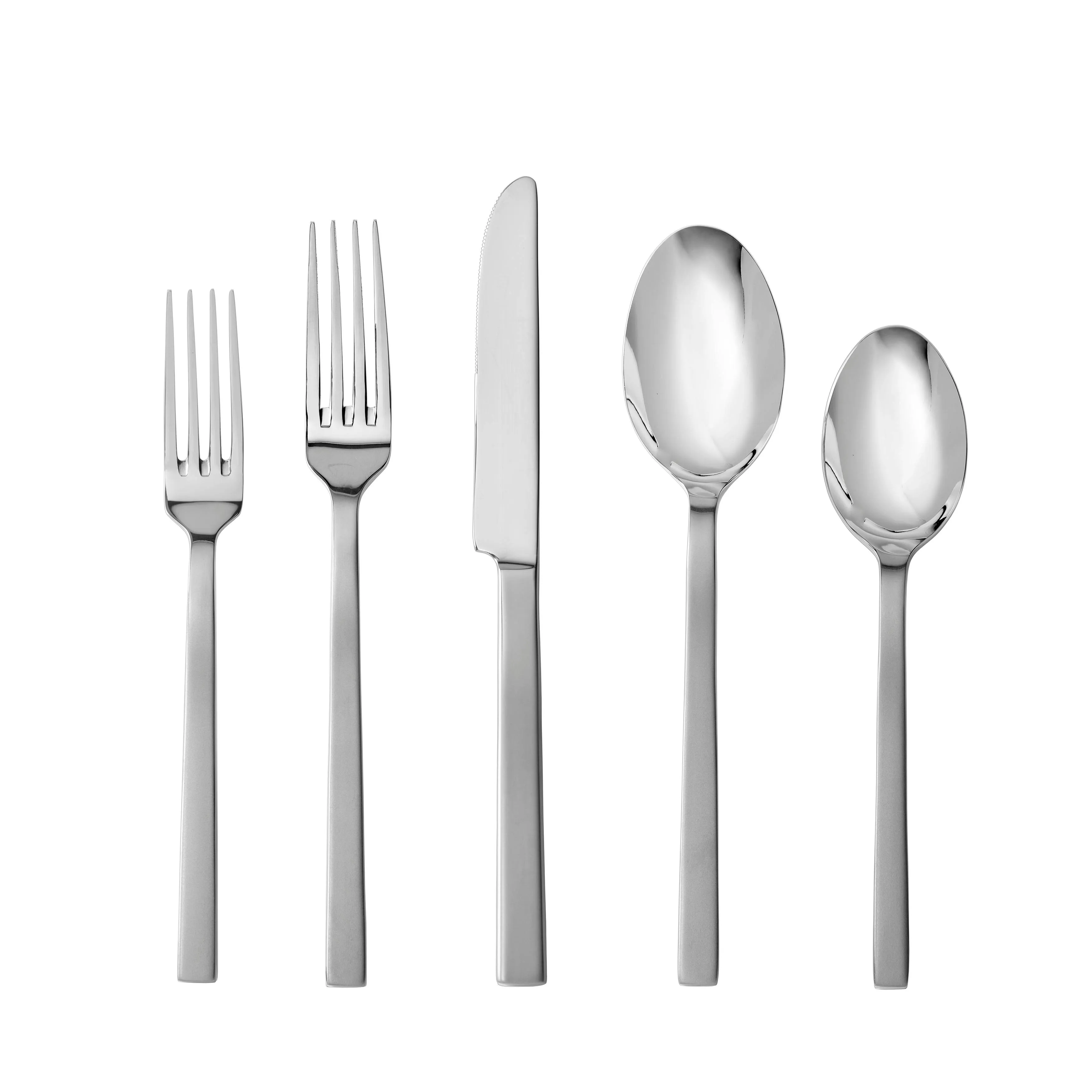 Viggo Stainless Steel Flatware, Satin Stainless Steel, 20 Piece Place Setting...