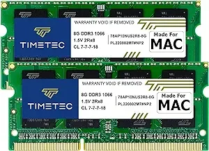 Timetec 16GB Kit(2X8GB) Compatible for Apple DDR3 1067MHz / 1066MHz PC3-8500 Ram ...