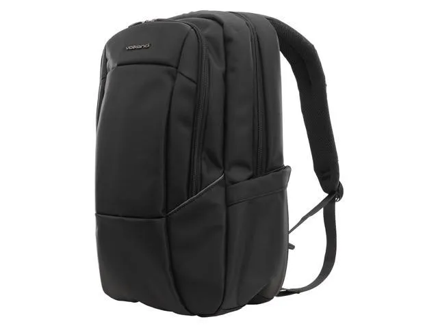 Volkano X Large Black Backpack with Laptop Sleeve 15.6 Inch Anti-Theft Personal Item Travel Bag College School Nylon Computer Daypack [Black] Arena.