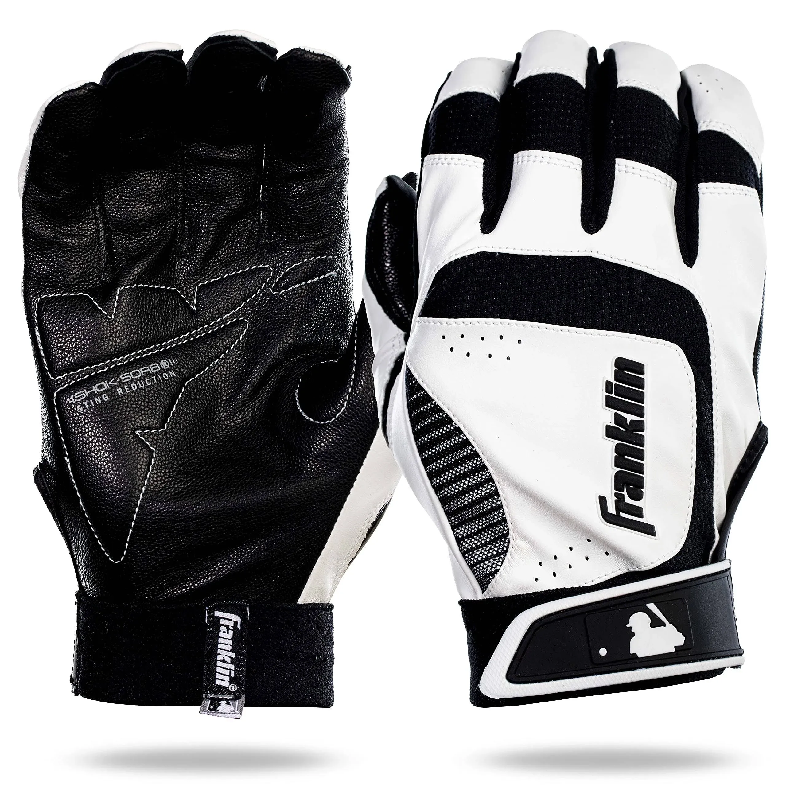 Franklin Shok-Sorb Neo Adult Batting White/Black Size XL Pair