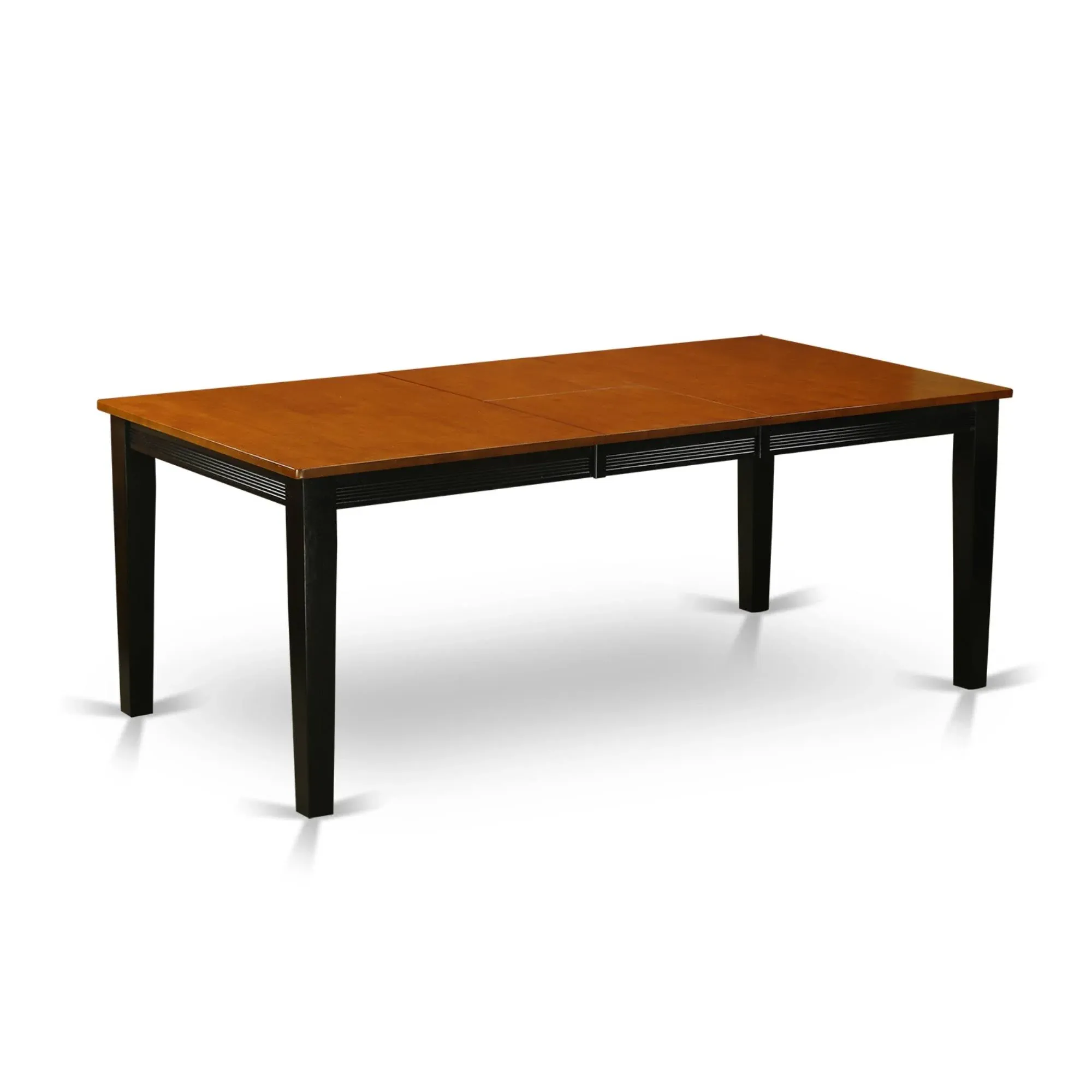 East West Furniture Quincy Rectangular Dining Table 40" x 78" in Black & Cherry