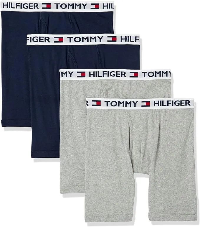 Tommy Hilfiger Men's Underwear Cotton Classics 4-pack Boxer Brief - Amazon Exclusive