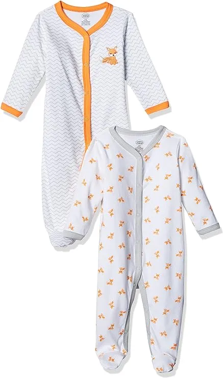 Luvable Friends Baby 2-Pack Snap Sleep N Play, Fox, 6-9 Months