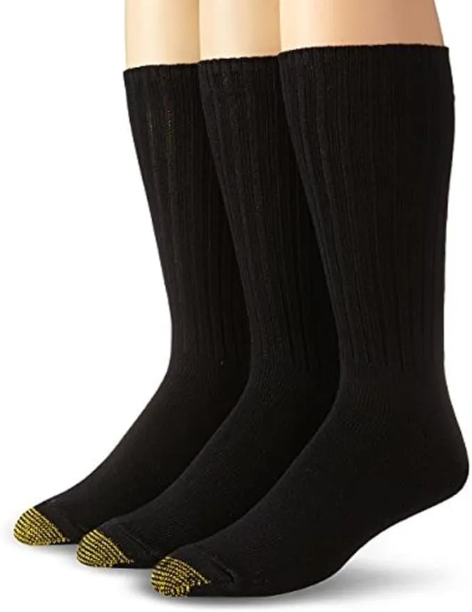 Gold Toe Men&#039;s Cotton Fluffies Crew Socks