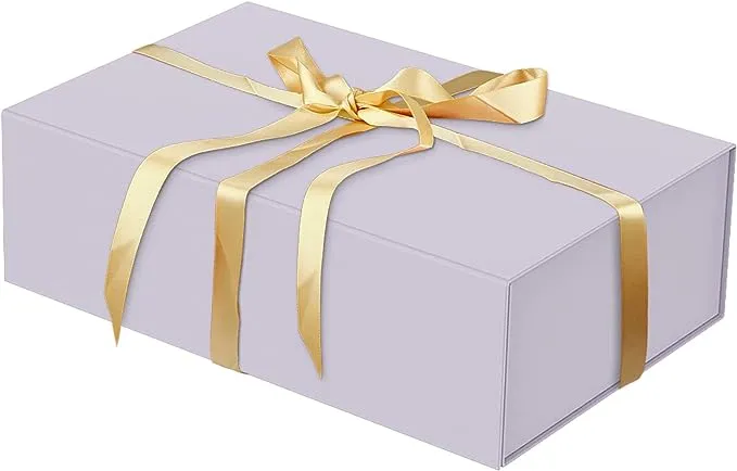 Luxury Large Gift Box 13.8"x9"x4.3" Storage Box Ribbon Magnetic Closure for Luxury Packaging Box for Mother's Day, Birthdays, Bridal Gifts,Weddings