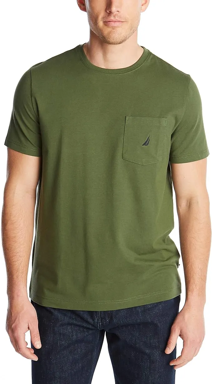 Nautica Men's Short Sleeve Solid Pocket T-Shirt